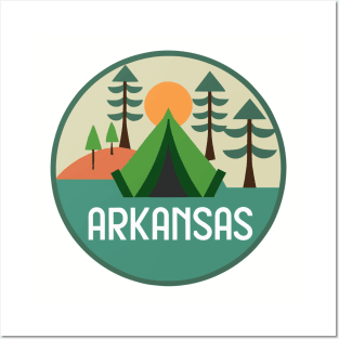 Arkansas Camping Design Posters and Art